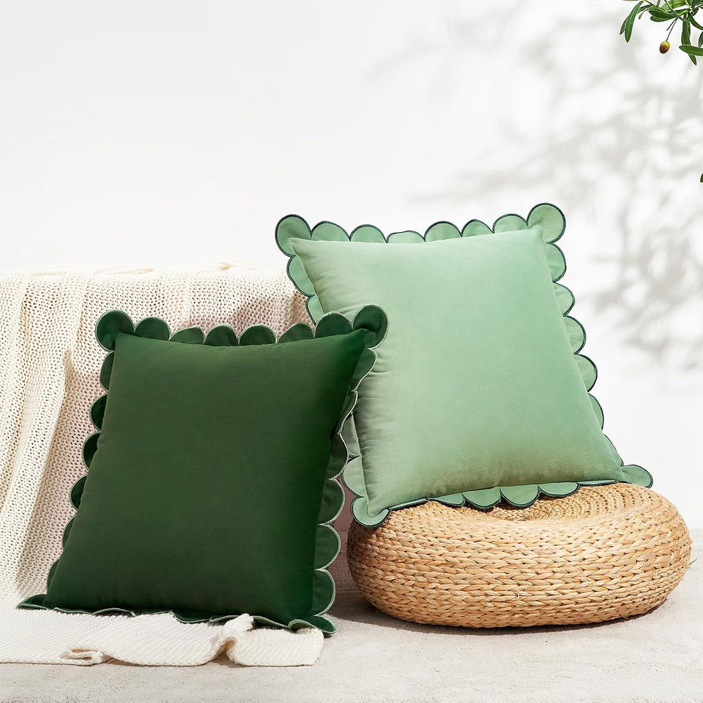 MONDAY MOOSE Decorative Throw Pillow Covers Cushion Cases, Set of 2 Soft Velv...