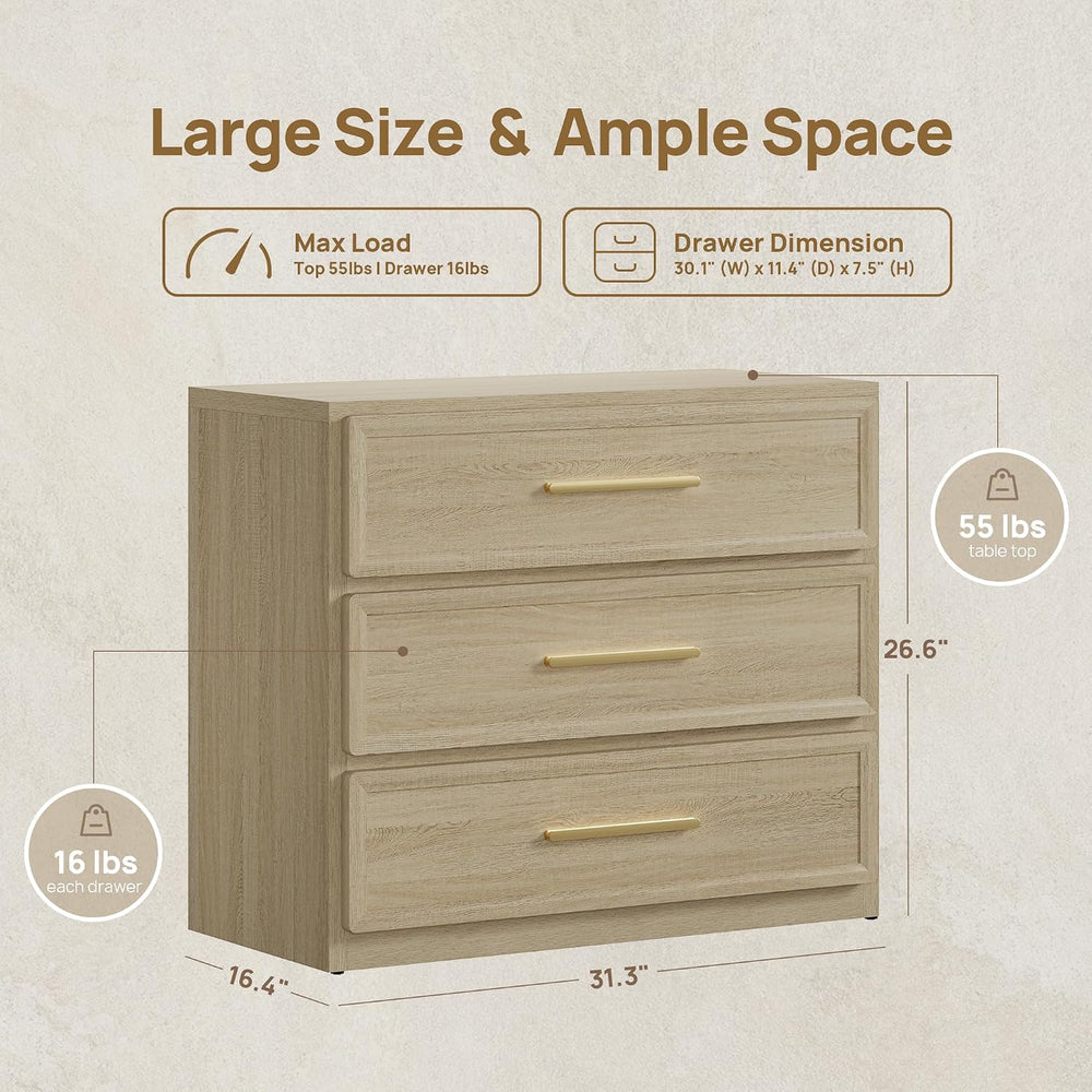 SICOTAS Oversized Night Stand Set 2 for Bedroom 31.3" Bedside Table