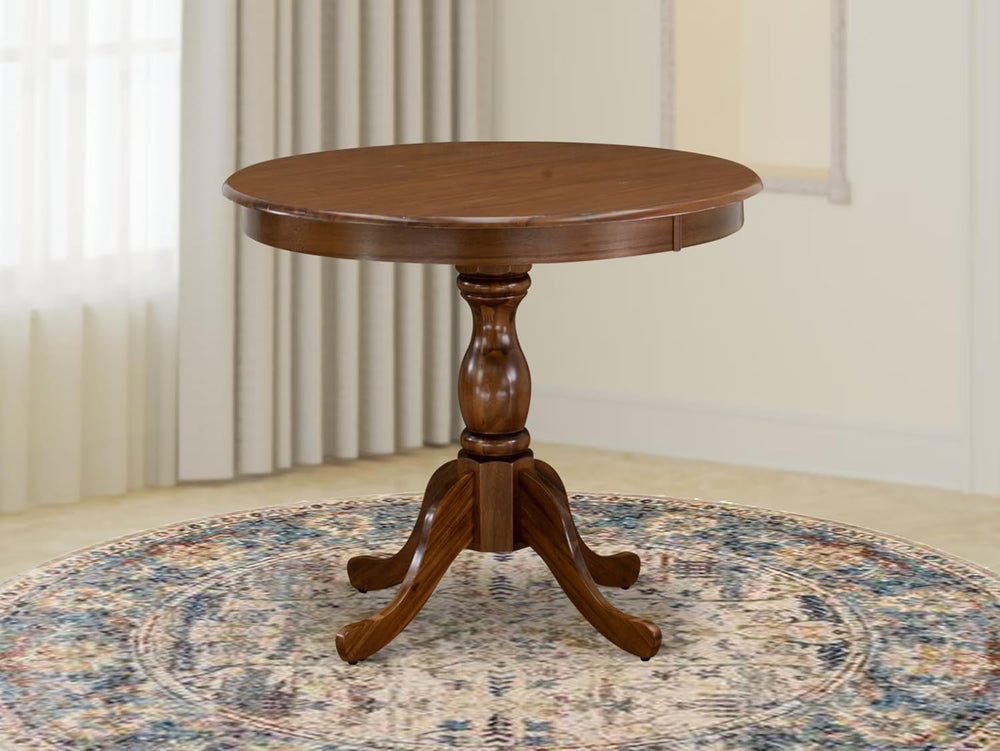 East West Furniture AMT-AWA-TP Antique Kitchen Table - a Round Dining Table T...