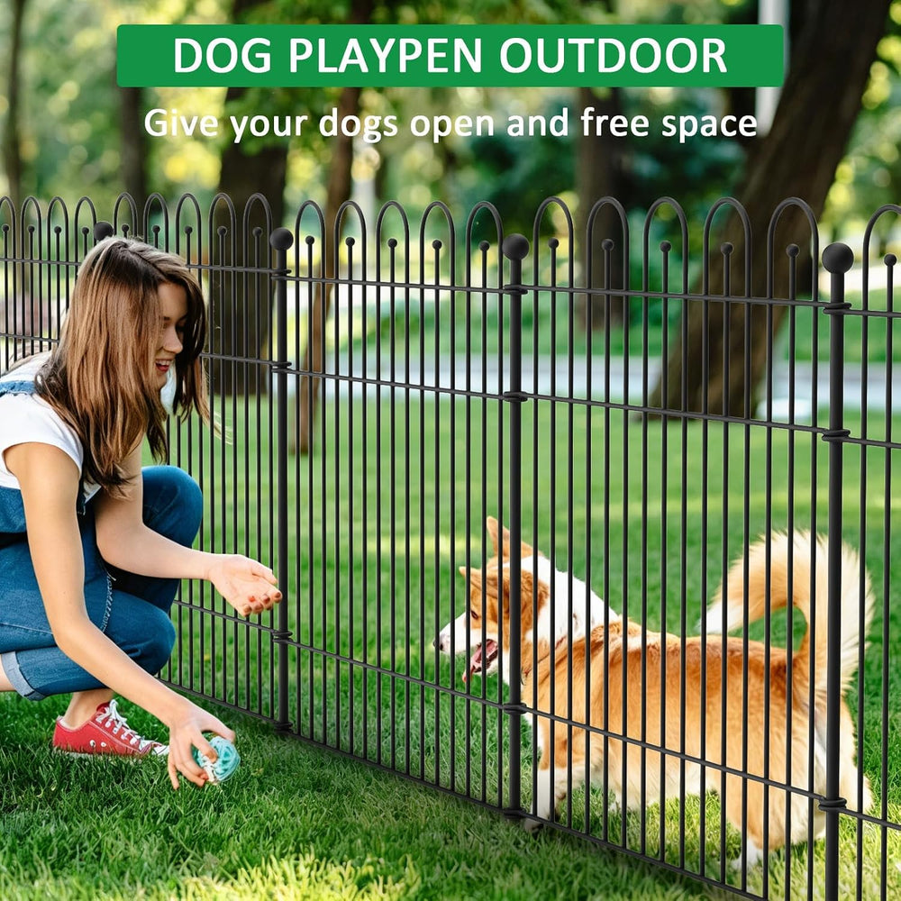 Garden Fence Animal Barrier, 10 Panels No Dig Dog Fence Outdoor