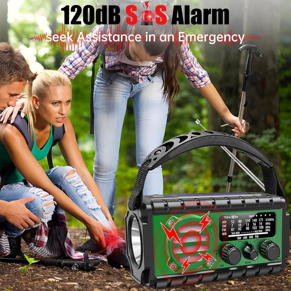 Aivica Hand Crank Emergency Radio with 20000mah Battery Backup