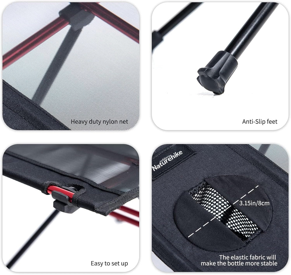 Naturehike FT07 Ultralight Camping Table, 1.6 LBS Portable Backpacking Table ...