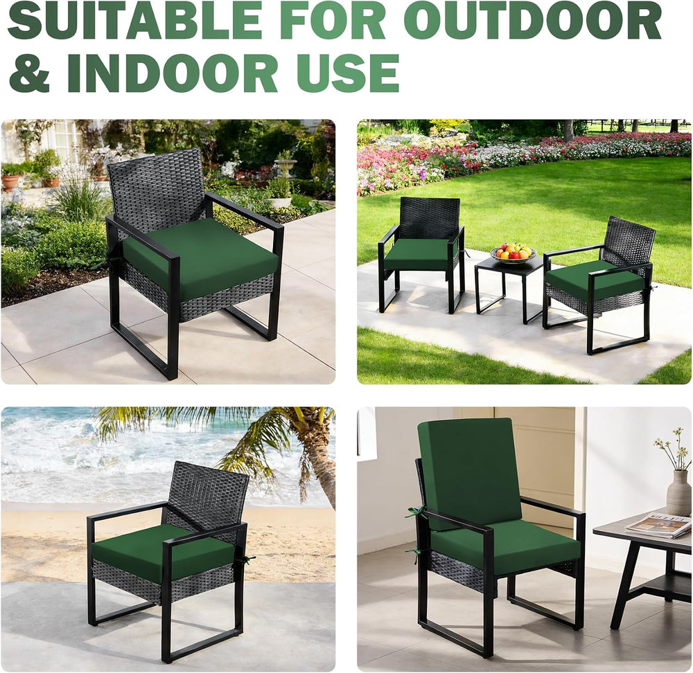 Outdoor Chair Cushions Set of 2, 22x22x3Inch Waterproof & Fade Resistant ...