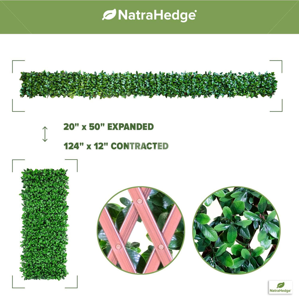NatraHedge 20''X50'' Artificial Privacy Grass Wall Decor, Lau...