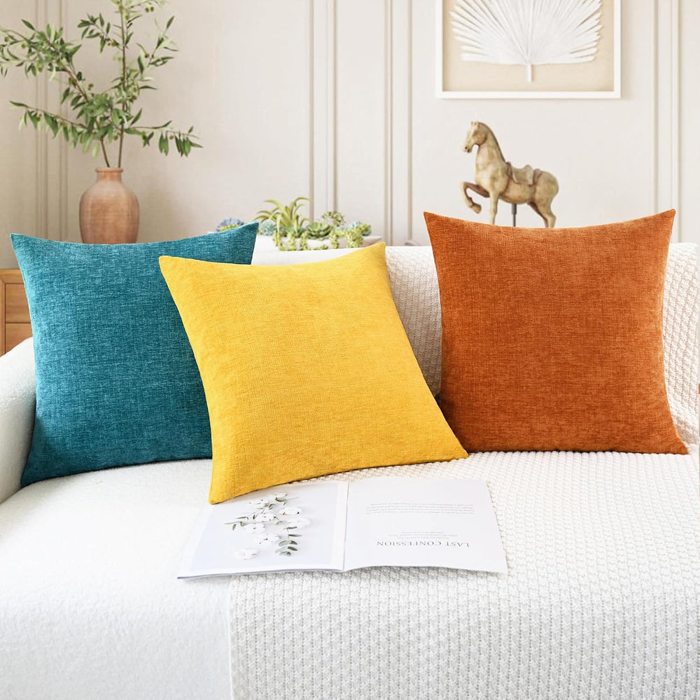 CaliTime Fall Decorative Throw Pillow Covers 26 X 26 Inches Burnt Orange