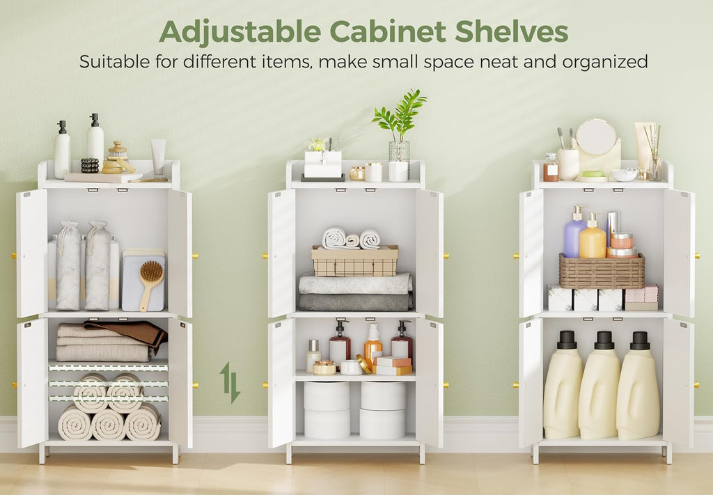 BEWISHOME Small Floor Cabinet,Toilet Paper Storage,Bathroom Storage Cabinet
