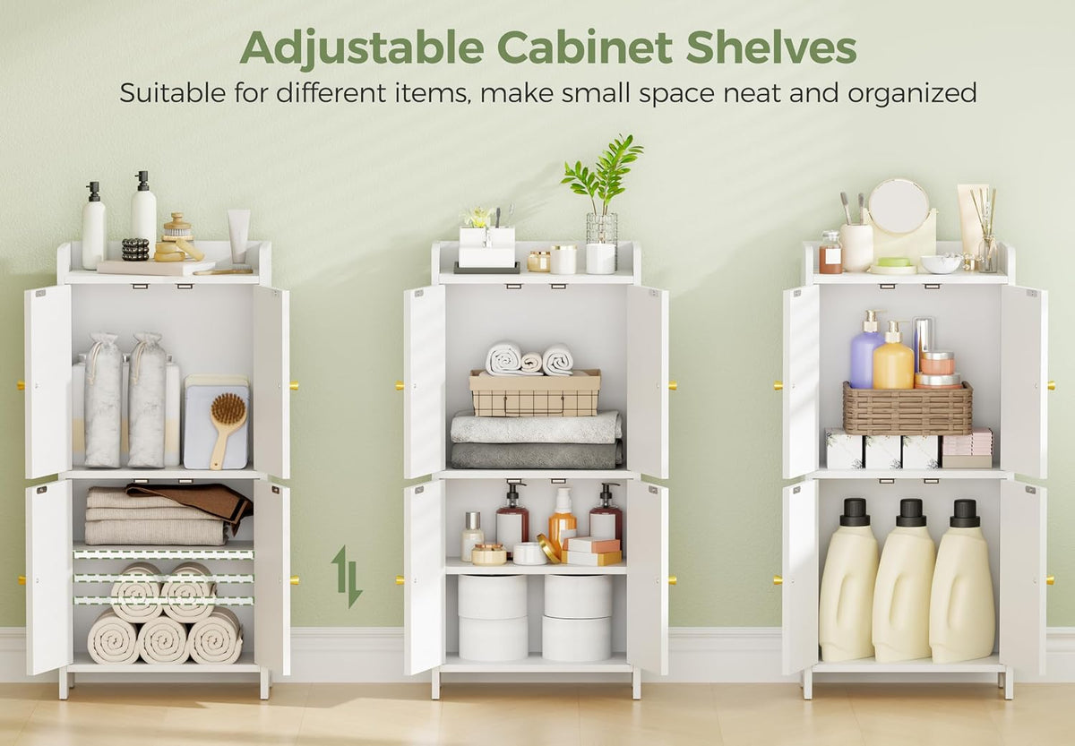 BEWISHOME Small Floor Cabinet,Toilet Paper Storage,Bathroom Storage Cabinet