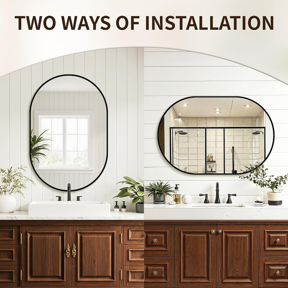 Oval Bathroom Mirror for Over Sink, 2 Pack 24"x36" Vanity Mirror, B...