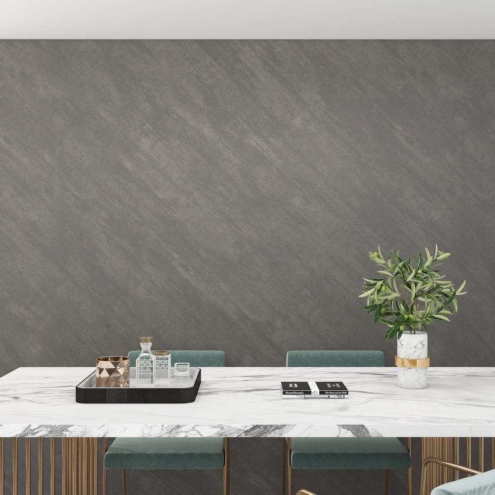 3yecao 16"×591" Large Size Grey Concrete Wallpaper Peel and Stick 3...