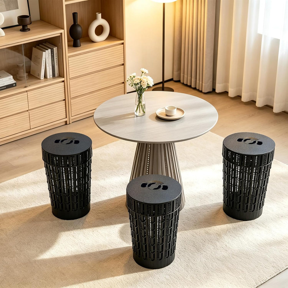 Collapsible Folding Stool Adjustable Step Stool with Safty Lock Foot Stool
