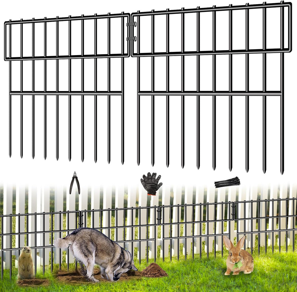39.5ft(L) X 13in(H) Animal Barrier Fence, 28 Panels No Dig Fence for Dogs, 1....