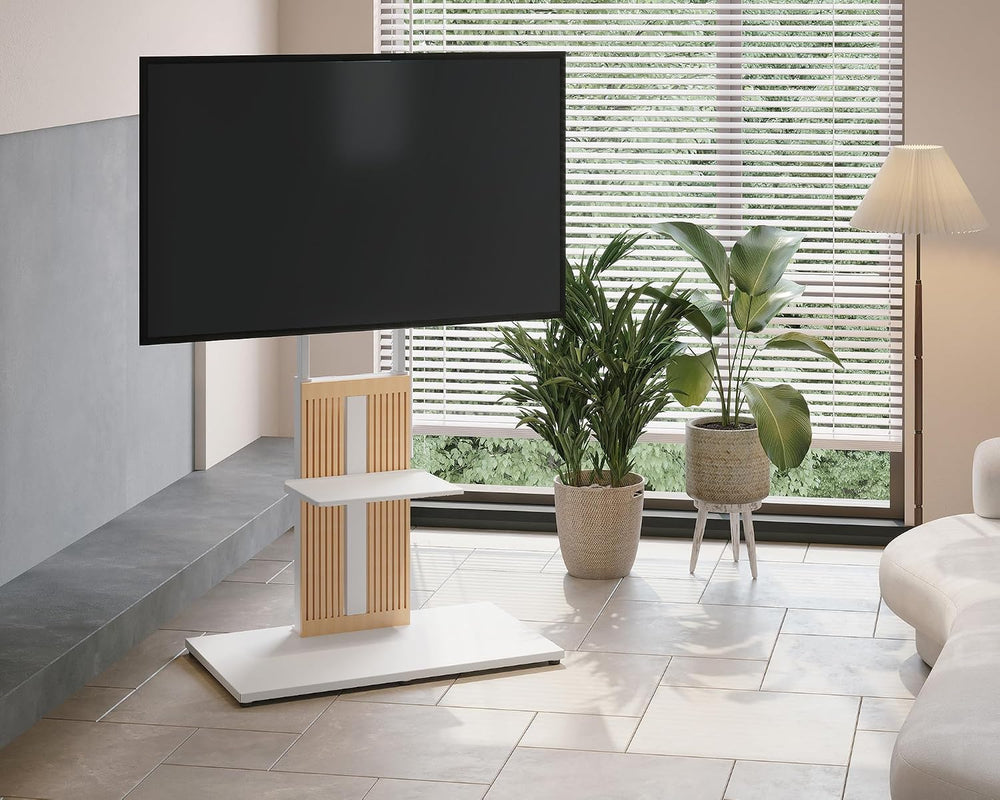 FITUEYES Storage Shelf Designed for Zen/Cantor Series Floor TV Stand, White