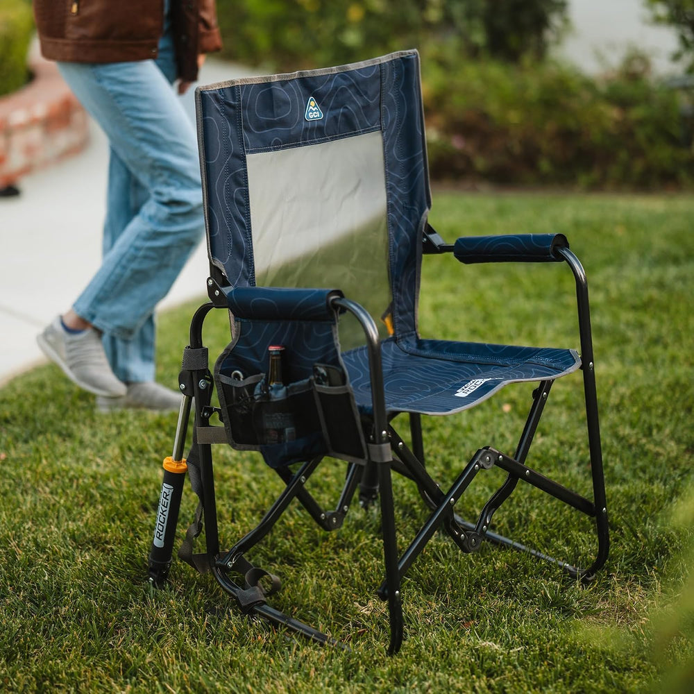 GCI Outdoor Stowaway Rocker - Navy Topo