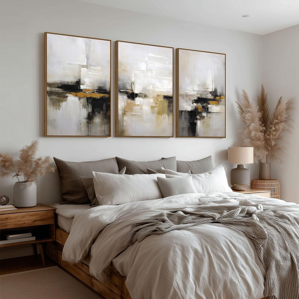 Zessonic Neutral Abstract Landscape 3D Textured Modern Wall Art,24"x36&q...