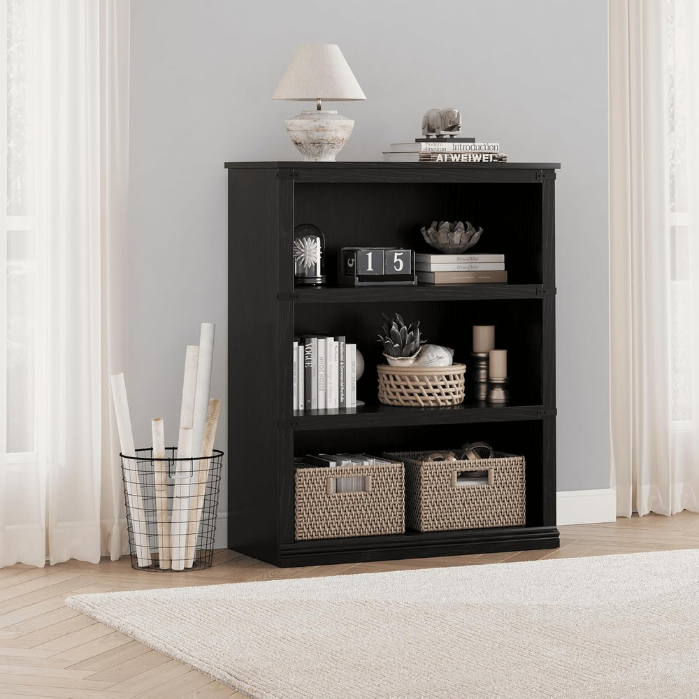 GarveeHome5 Tier Farmhouse Bookcase, 67.4" Tall Book Shelf with Storage