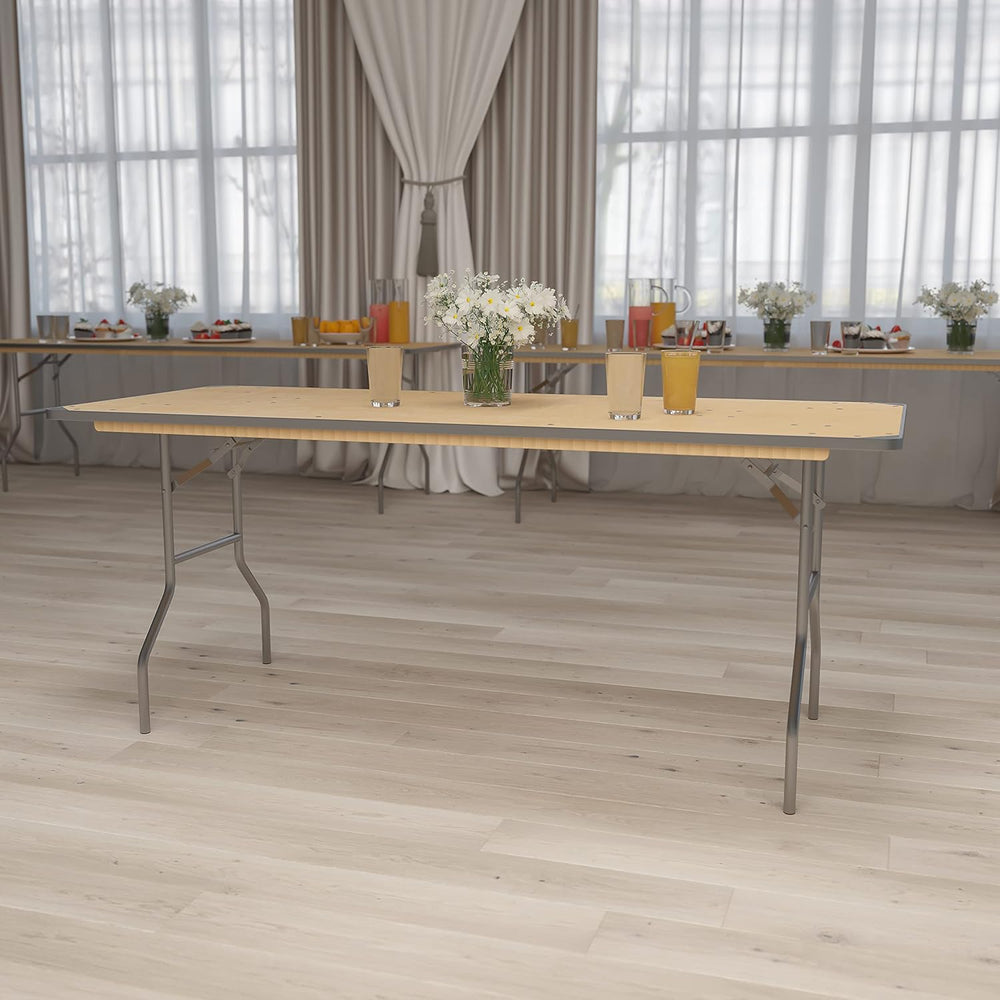 Flash Furniture 6 ft Metal Folding Rectangular Banquet Table