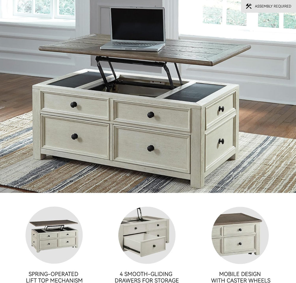 Signature Design by Ashley Bolanburg Farmhouse Lift Top Coffee Table