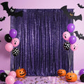 Poise3EHome Purple Sequin Backdrop, 6Ft x 8Ft Glitter Photography Background Curtains for Halloween Party Wedding Birthday Decoration