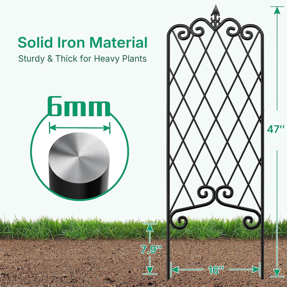 AMAGABELI GARDEN & HOME 4 Pack Garden Trellis for Climbing Plants Outdoor...