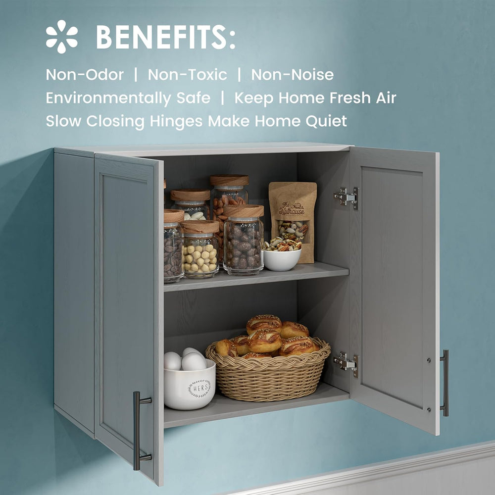 Furnaza Wall Storage Cabinet - Kitchen Laundry Wall Amount Cabinet with Two S...