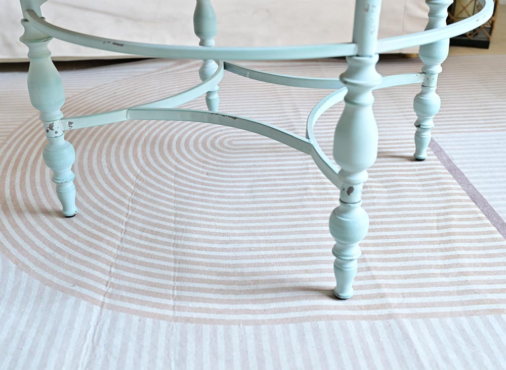 Rustic Farmhouse Round Coffee Table, French Country Vintage Center Table,φ31....