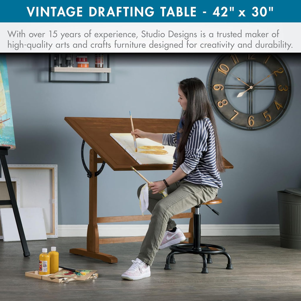 studio designs vintage drafting table - antique design on a desk or shelf