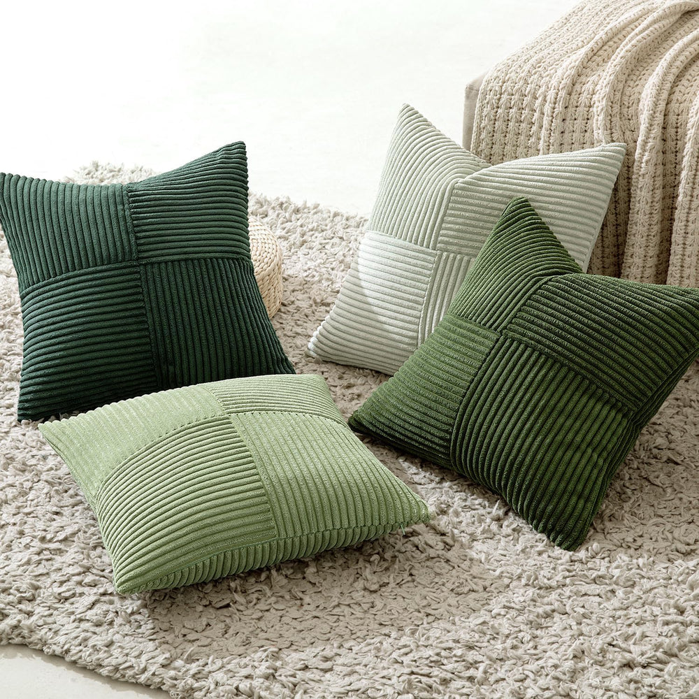 MIULEE Spring Green Decorative Throw Pillow Covers 20x20 Inch Set of 4 Boho F...