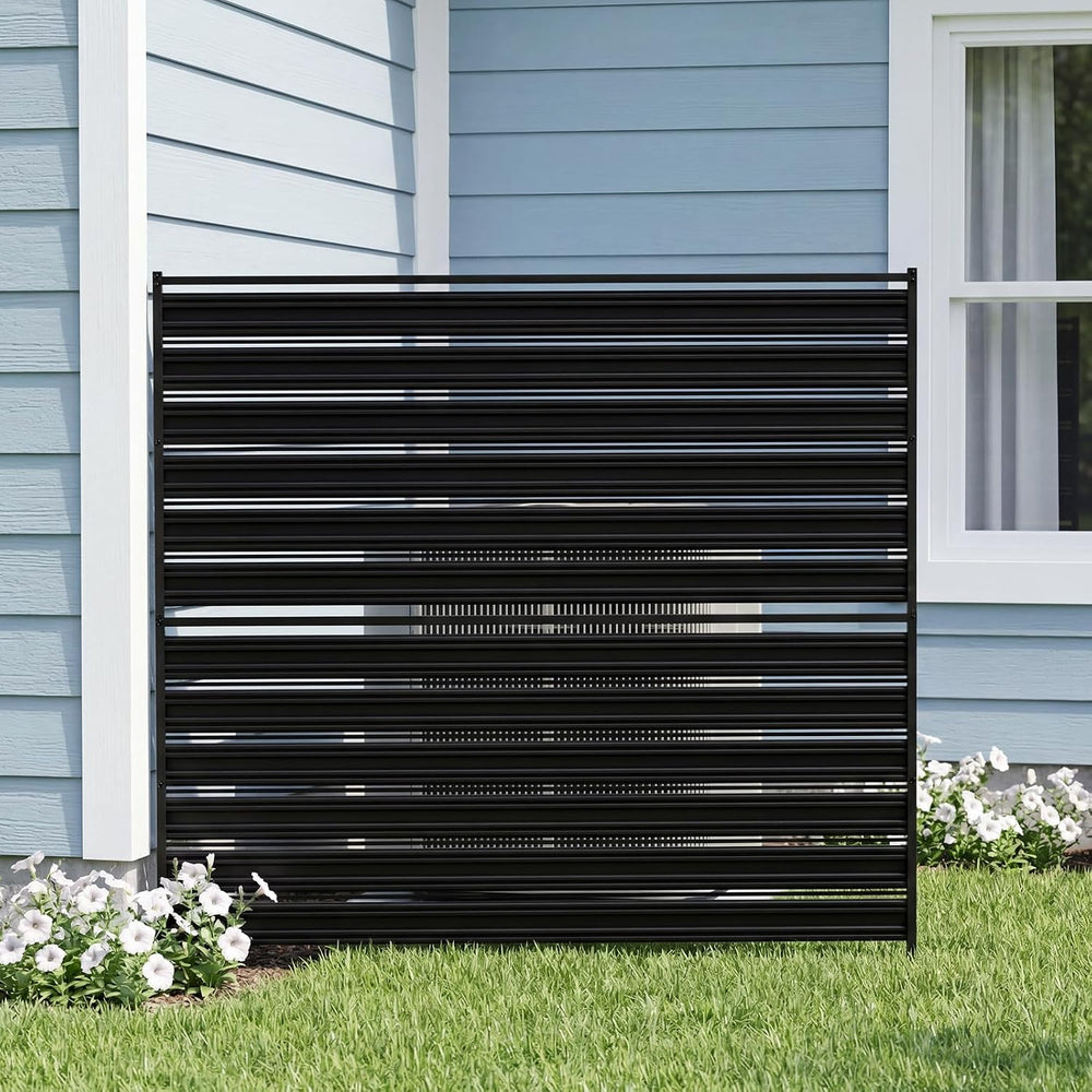50" W x 48" H Air Conditioner Fence, Outdoor Privacy Screens, Metal...
