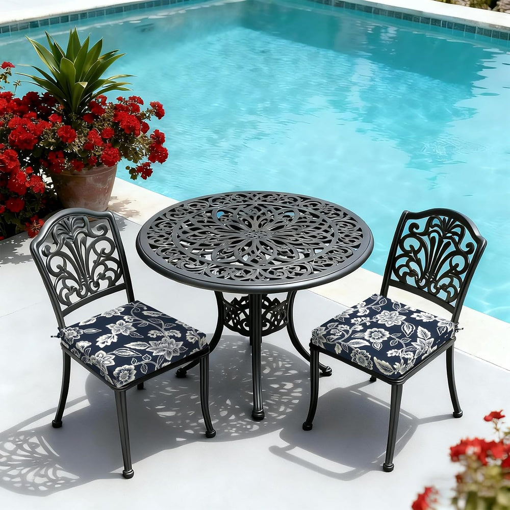 LVTXIII Outdoor Seat Cushions Set of 2 Square Chair Cushions with Ties, Patio...