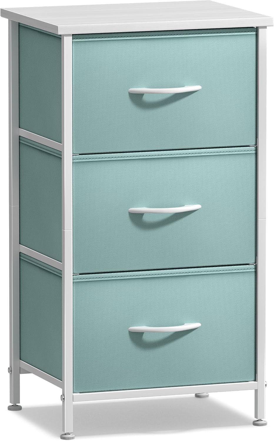Sorbus Nightstand with 3 Drawers for Bedroom (Aqua)