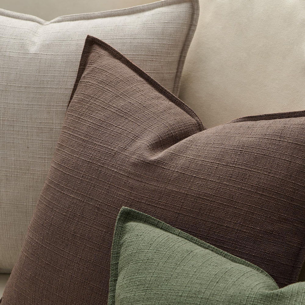 MIULEE Thick Textured Decorative Throw Pillow Covers 22x22 Inch Dark Brown