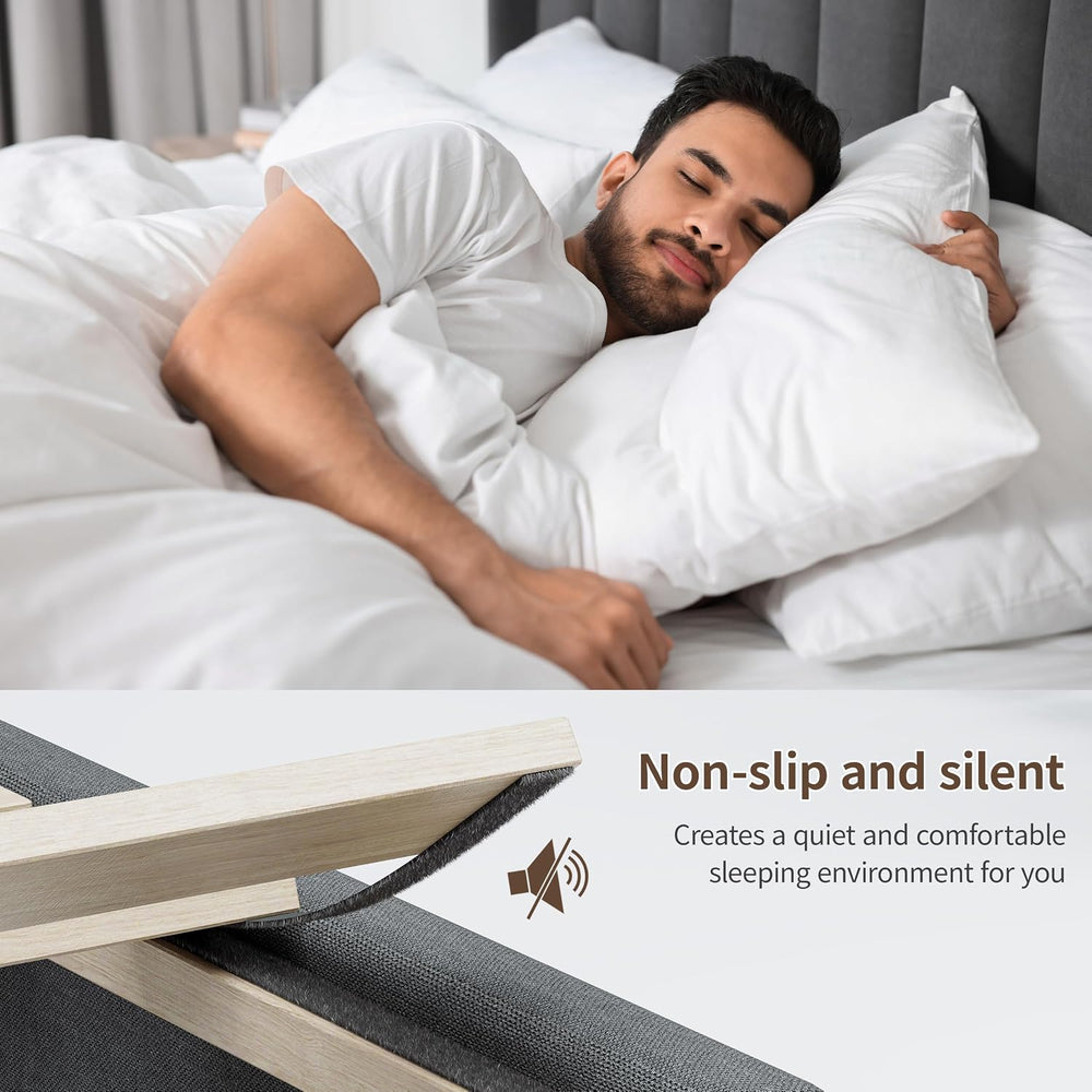 CypBed King Bed Frame with 4 Storage Drawers and Headboard,Charging Station