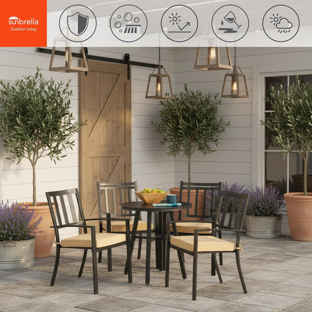 Indoor/Outdoor Chair Pads in Sunbrella Fabric – 17''x17'' Pat...