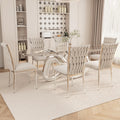 Light Grey Velvet Dining Chairs Set of 6, Modern Upholstered Kitchen Chairs