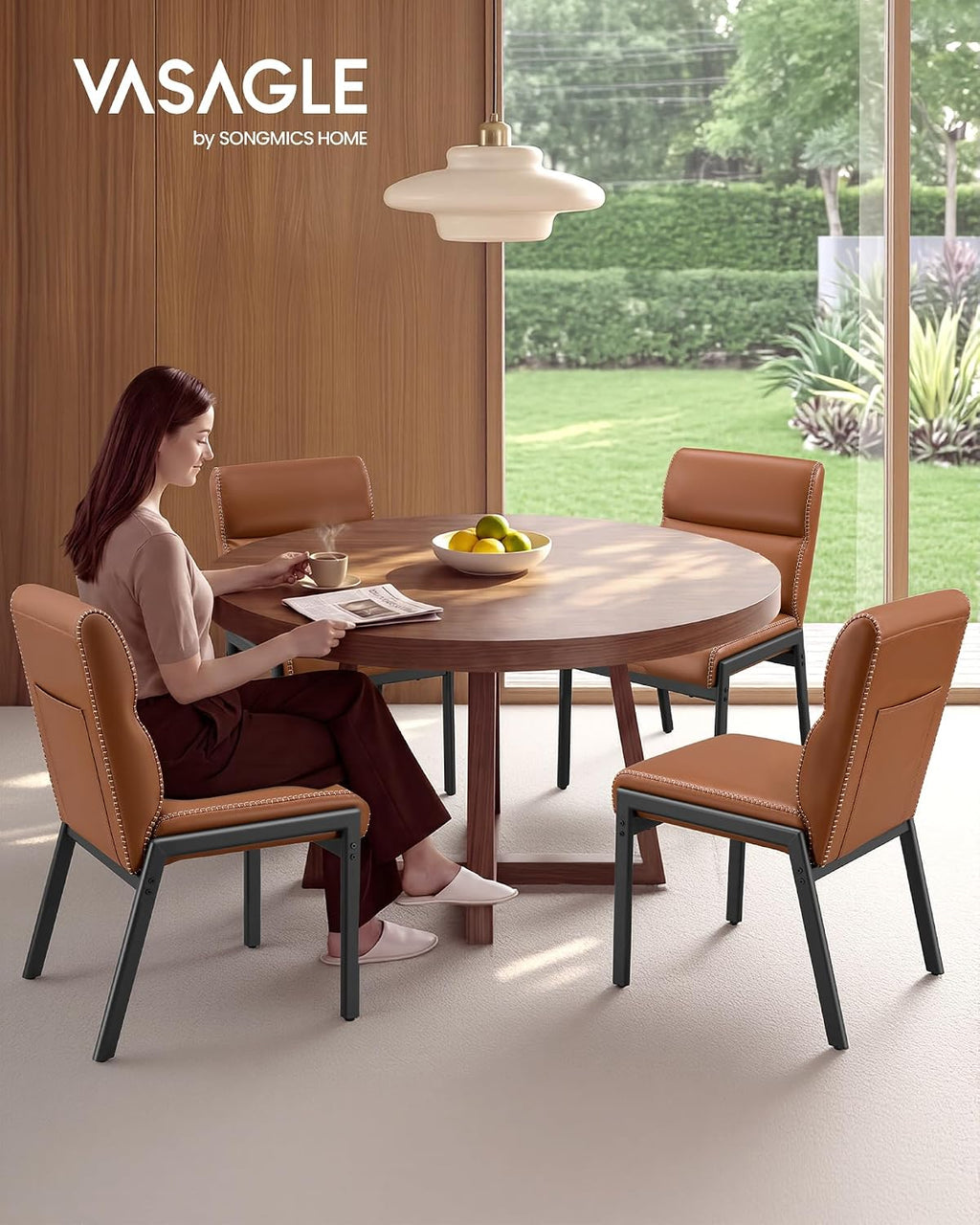 VASAGLE Dining Chairs Set of 6, Upholstered Kitchen Chairs