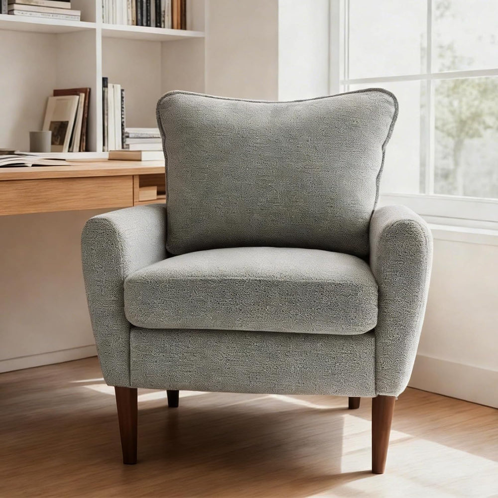 OLIXIS Comfy Accent Chair for Living Room Bedroom Waiting Room, Iron Gray