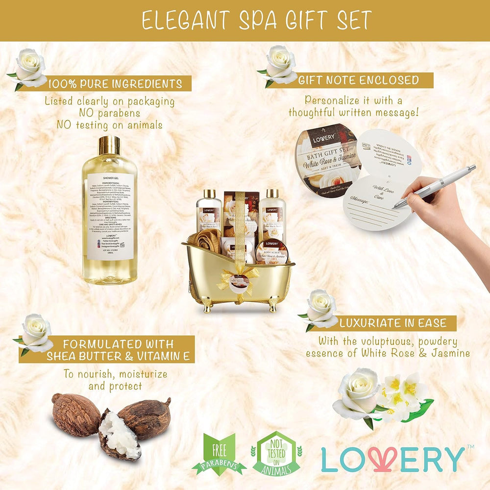 Gifts for Women Home Spa Gift Basket, Luxury 13pc Bath & Body Set Men &am...