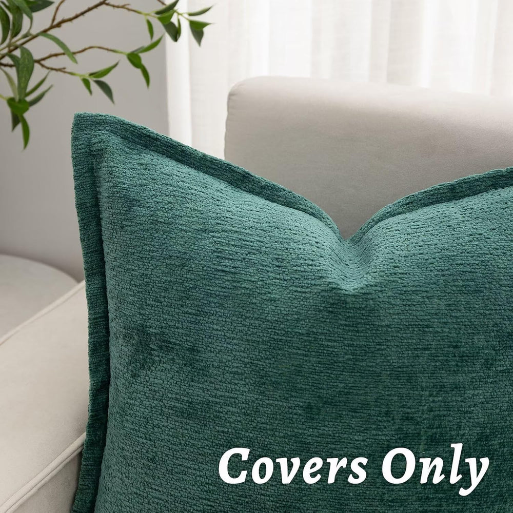 Decorative Throw Pillow Covers 22x22 Chenille Boho Pillowcase