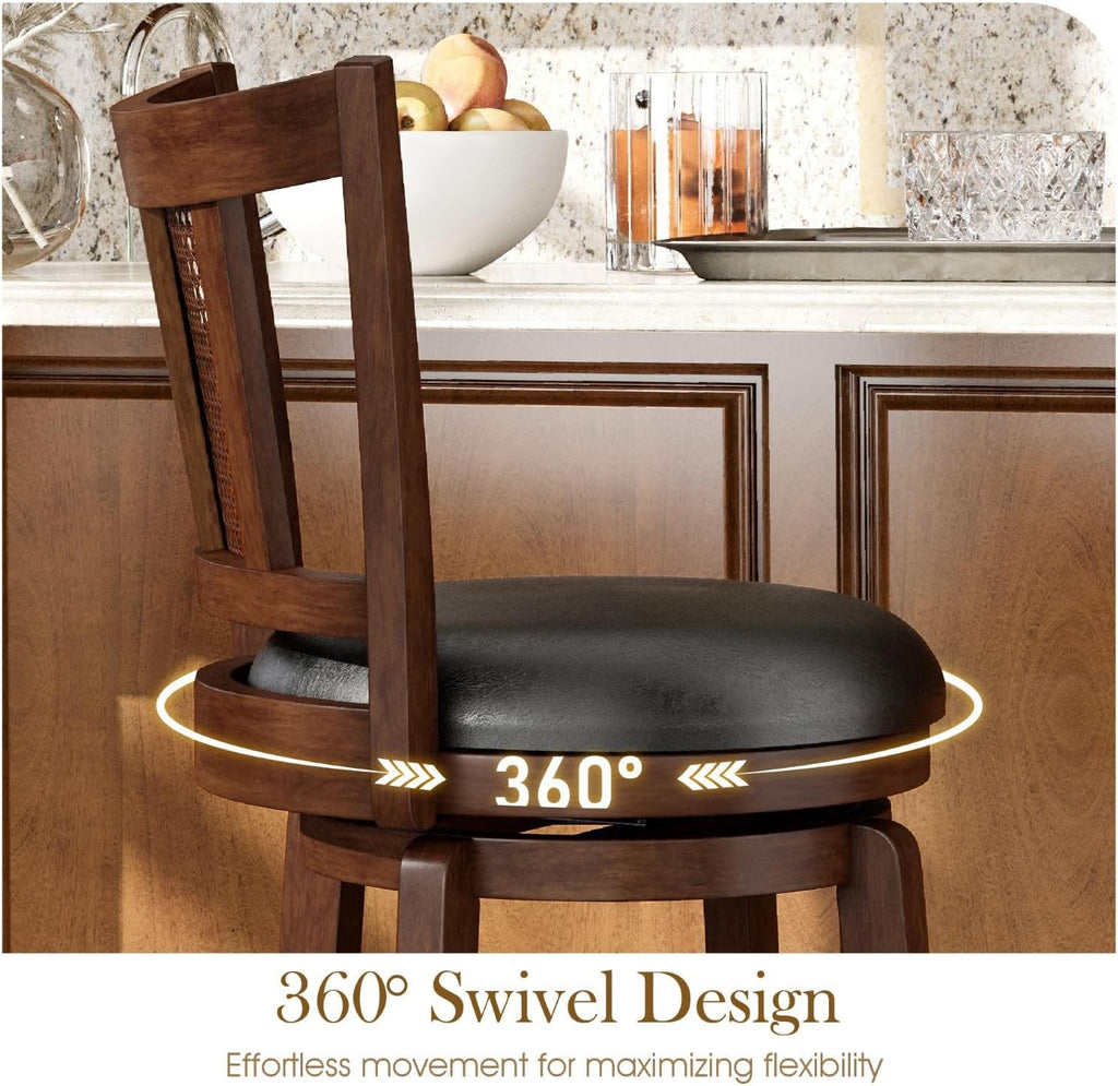 Sophia & William 26 Inch Swivel Bar Stools Set of 6, Counter Height Stools