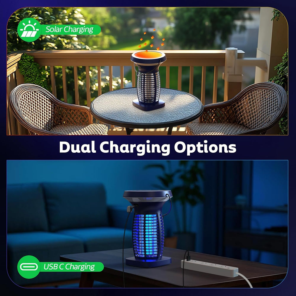 OnBeam Solar Bug Zapper Outdoor, 4200V Electric Mosquito Killer for Patio