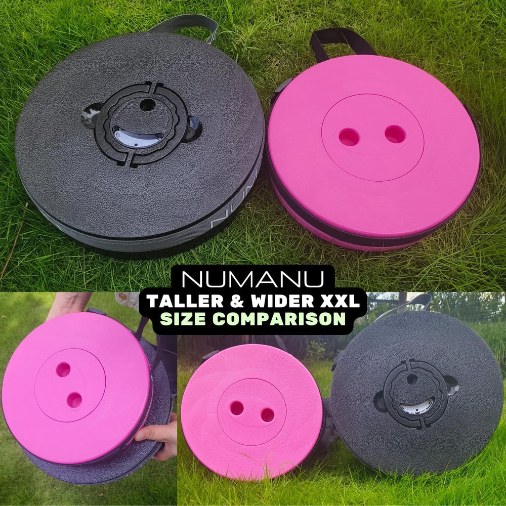 NUMANU XXL Round Collapsible Stool, 3-in-1 Cushion + Bag, 1000 lb Max Cap.