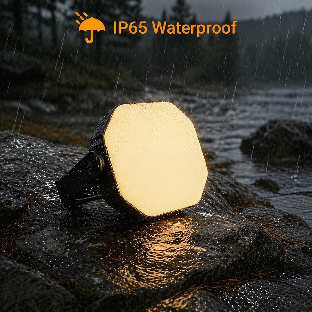 SyouHome Rechargeable Camping Light, 4000LM 6600mAh Solar Lantern, 2 Pack