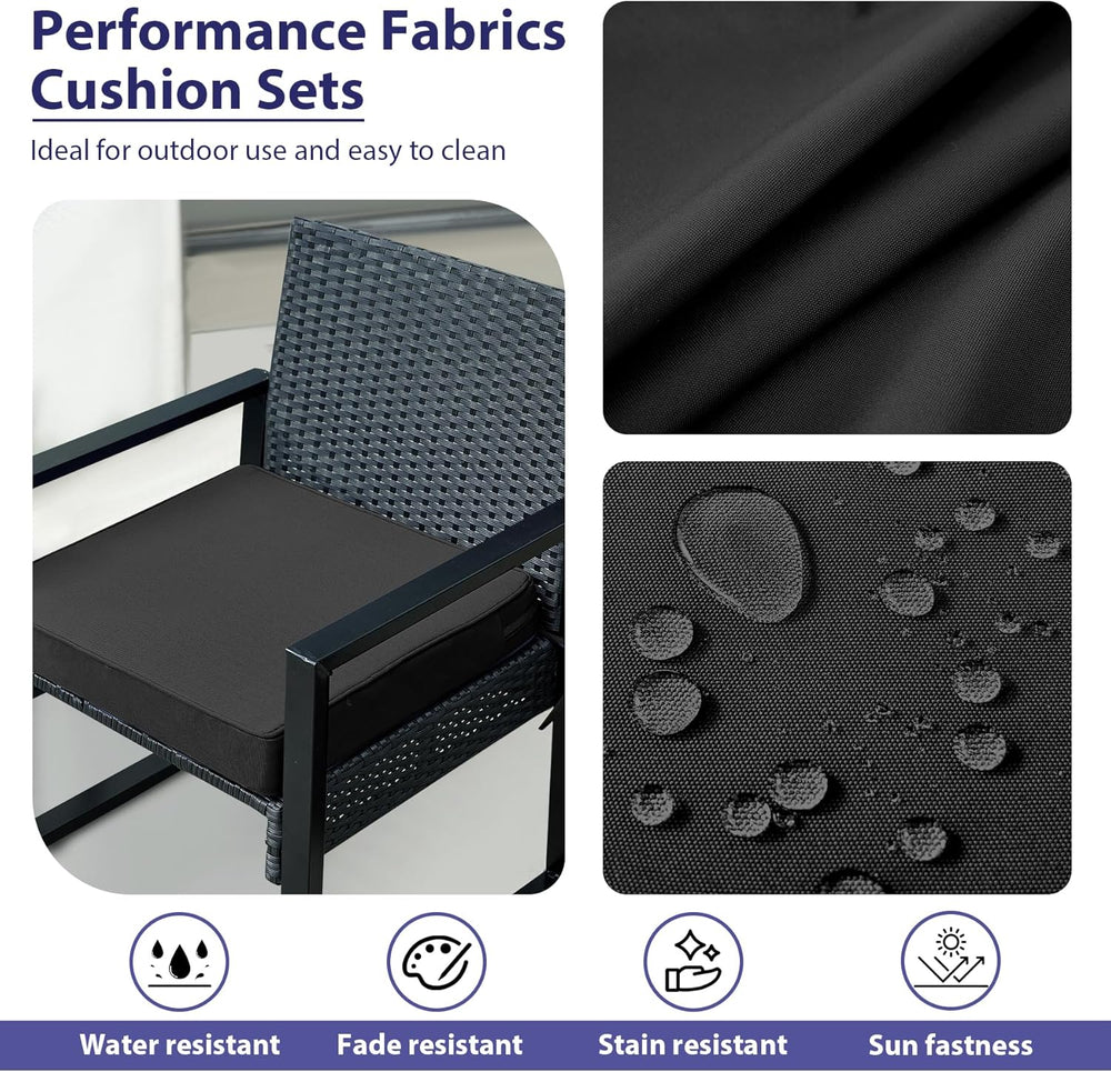 IPYNBAP Outdoor Chair Cushions Set of 4 -Waterproof Outdoor Seat Cushions for...