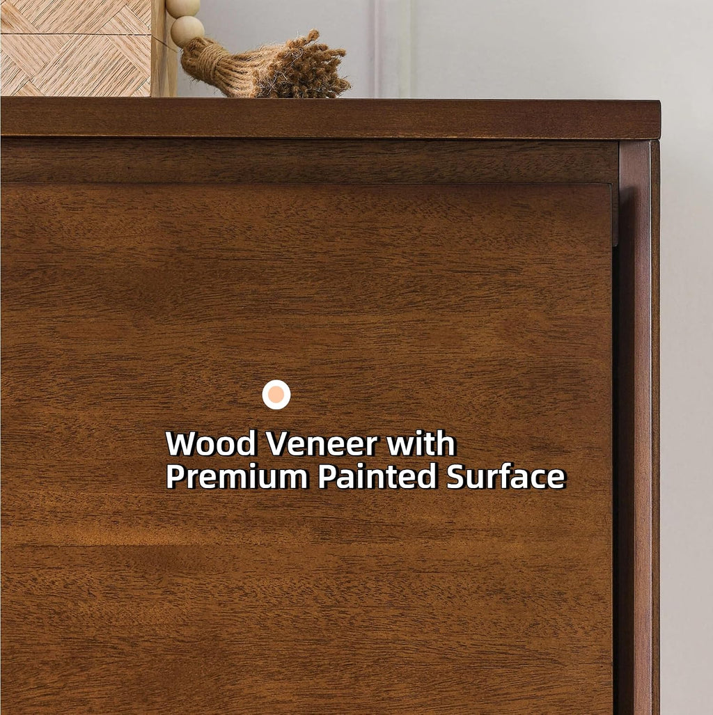 LKTART 39"Real Wood Veneer Narrow Sideboard Buffet,Entryway Storage Cabinet