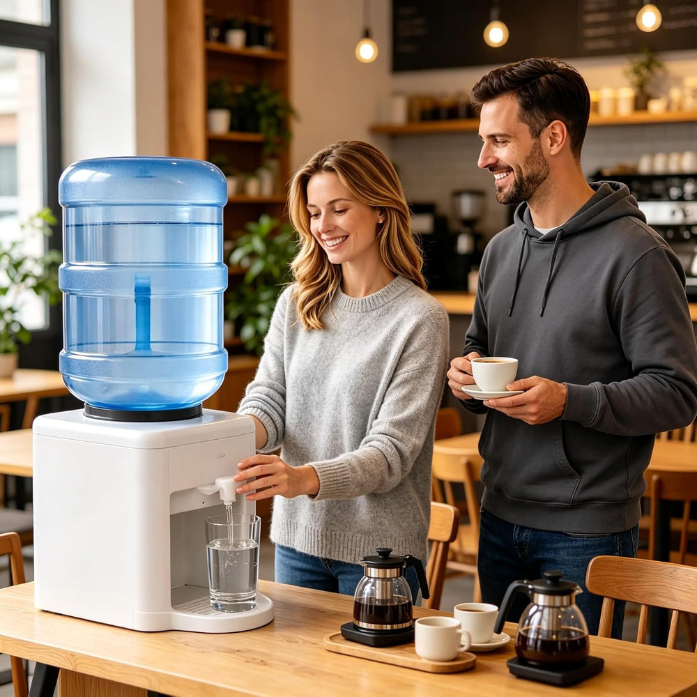 5 Gallon Reusable Water Jug, Leak-Proof Cap, Fits Top/Bottom Dispensers