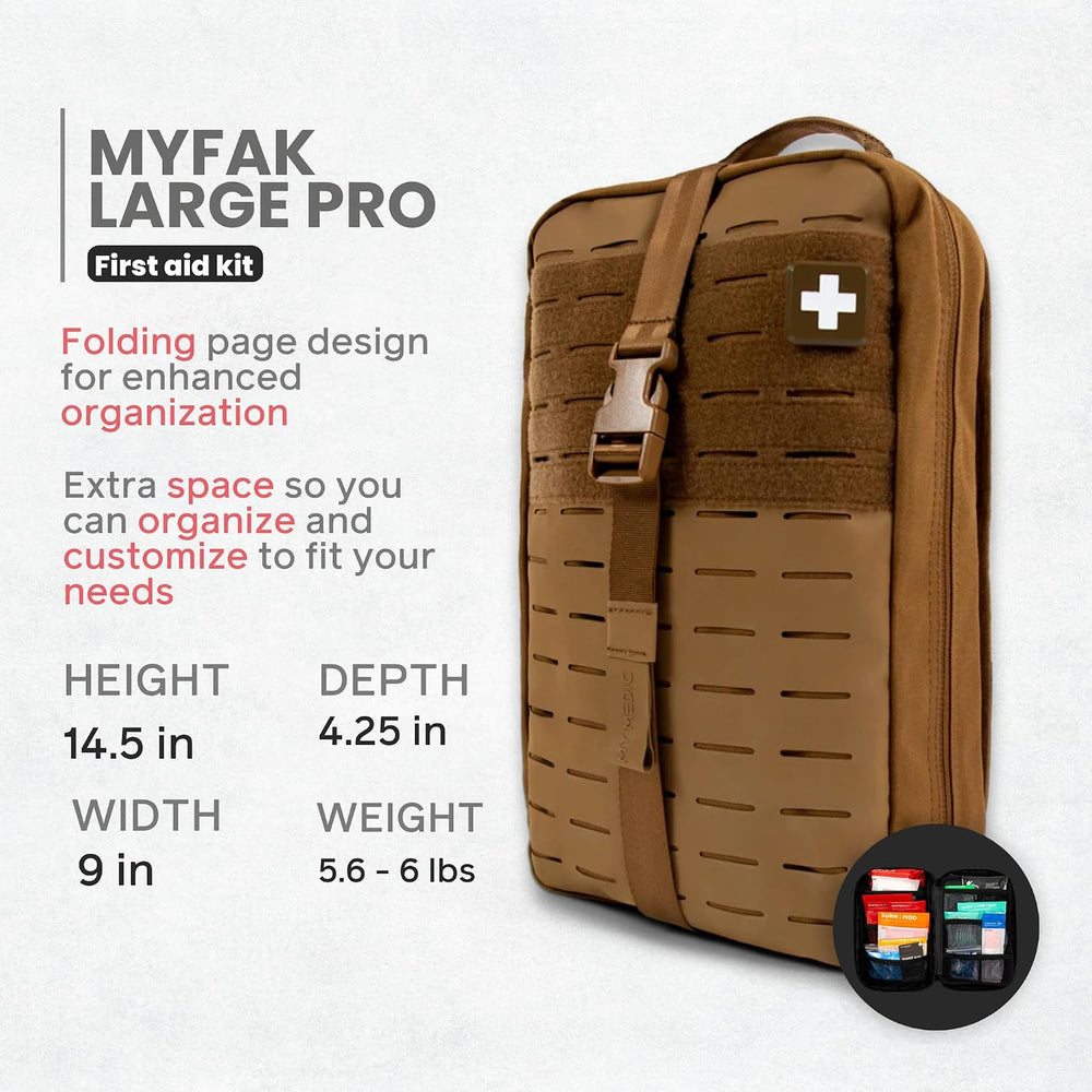 My Medic MyFAK Large Pro - Emergency First Aid Kit & Trauma Kit - Coyote