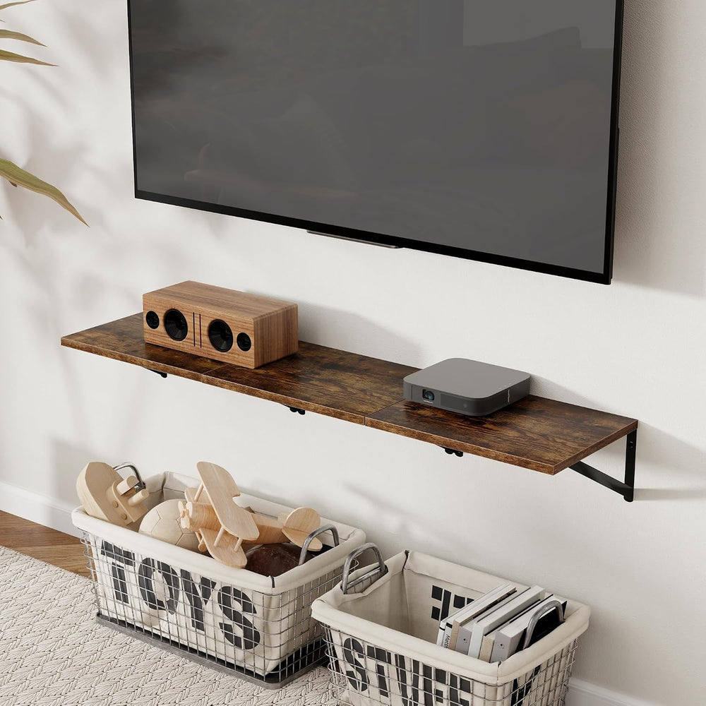 Axeman Deep Floating Shelves for Wall, 16W x 12D Rustic Wood Wall Shelves Set...