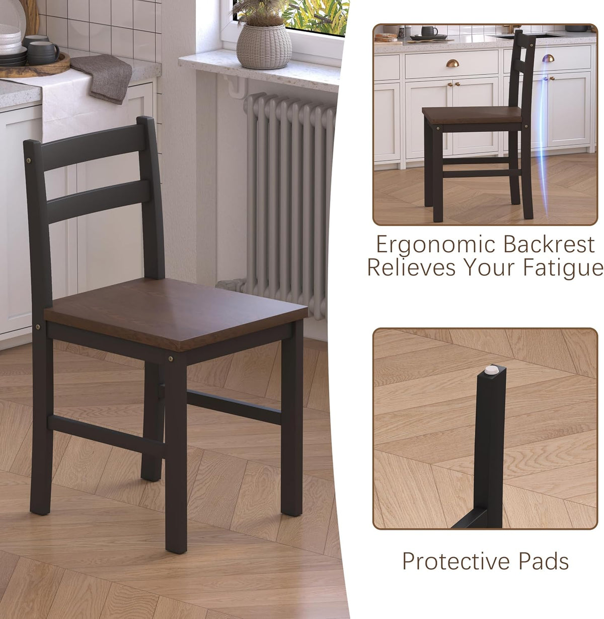 5 piece dining table set, solid wood dining, package contents