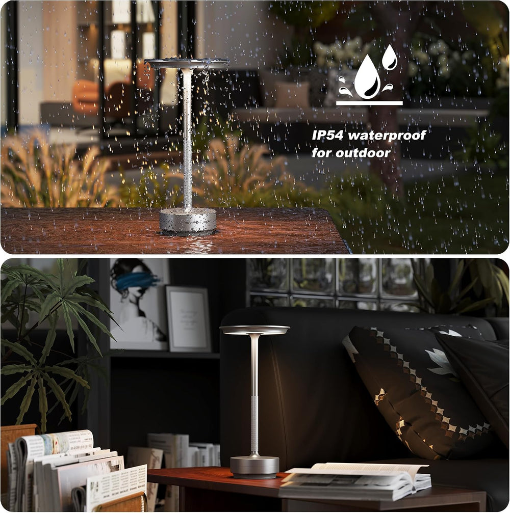 TBBGA 2 Pack Rechargeable Cordless Table Lamp, 5000mAh Battery Table Light