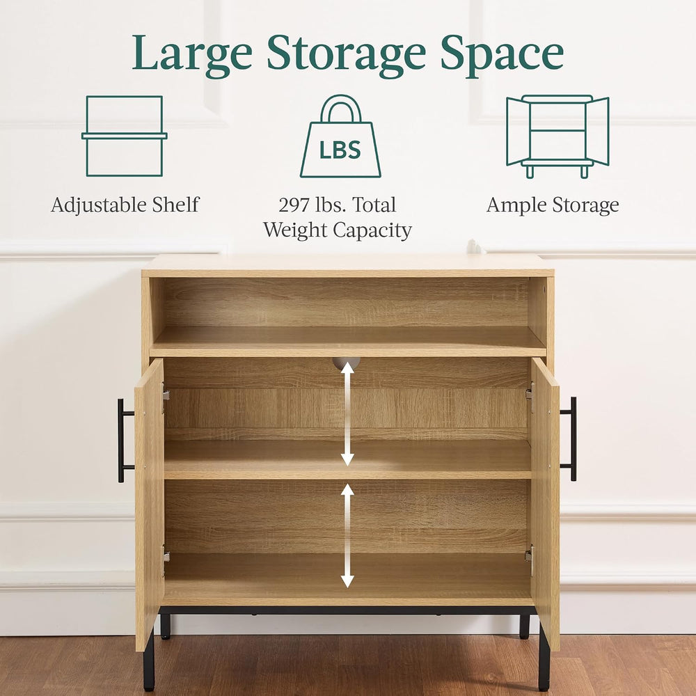 Best Choice Products Rattan Sideboard Buffet Cabinet, Entryway Table, Accent ...